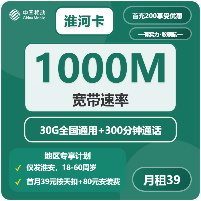 淮安流量卡套餐介绍:2026年4月中旬江苏淮安广电、联通、移动流量卡办理哪个好?